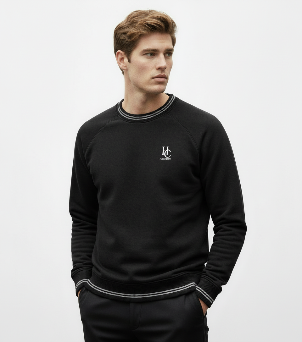 Black HC sweatshirt with white details