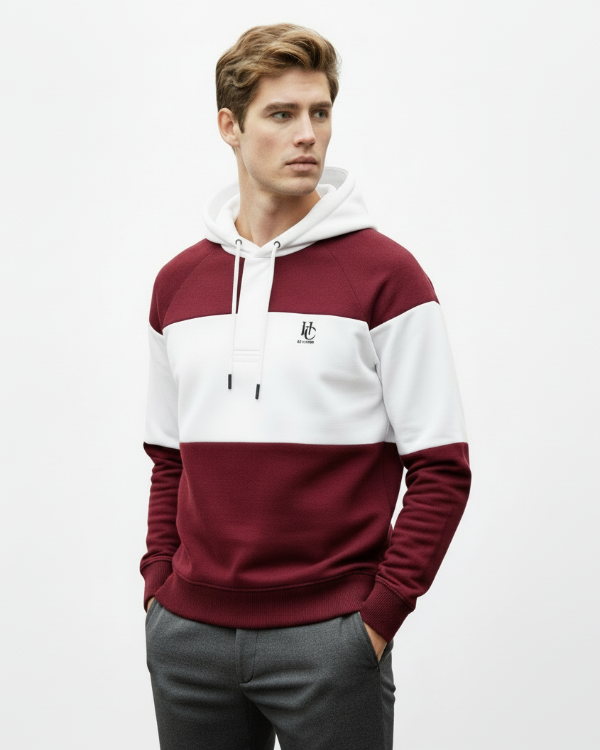 Han Rugby Hoodie with matched placket length