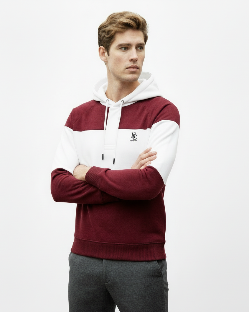 Model with arms crossed